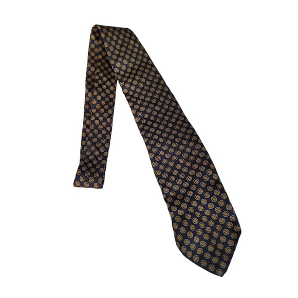 brooks brothers makers Silk tie Blue Dot Print  Made In England - Picture 1 of 6